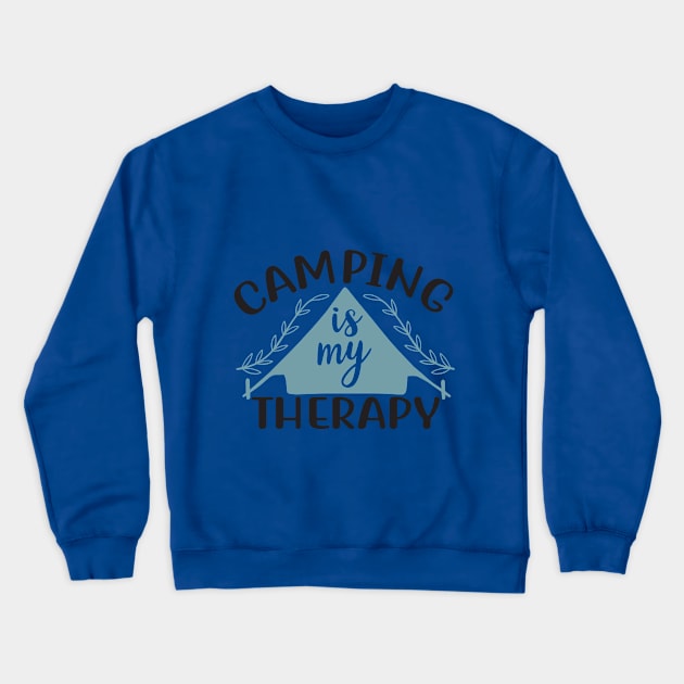 Camping Therapy Crewneck Sweatshirt by Urshrt